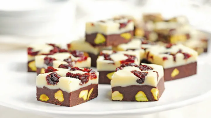 Tart Cherry and Pistachio Fudge