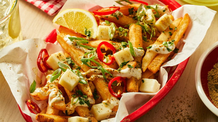 Chaat Masala + Lemon Loaded Fries
