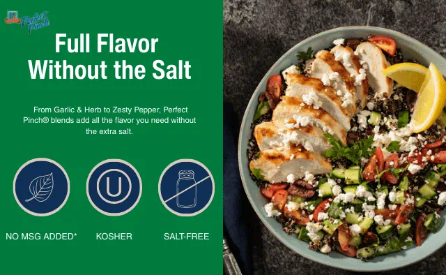 full flavor without the salt brand page hero for perfect pinch