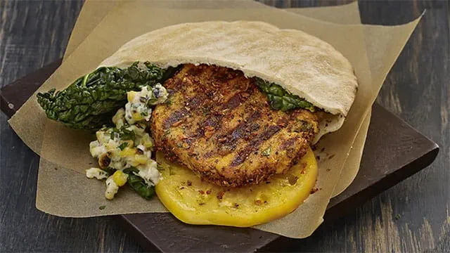 Mojito Lime Chickpea and Grilled Corn Burger Mojito Lime Chickpea and Grilled Corn Burger