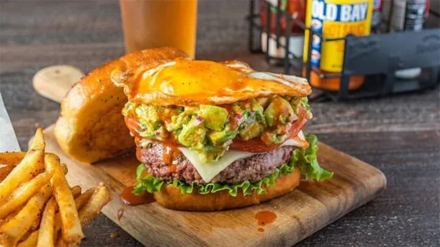 Fiery Old Bay® Hot Sauce Guacamole Burger Fiery Old Bay® Hot Sauce Guacamole Burger