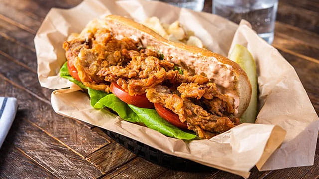 Old Bay® Hot Sauce Oyster Mushroom Po' Boy