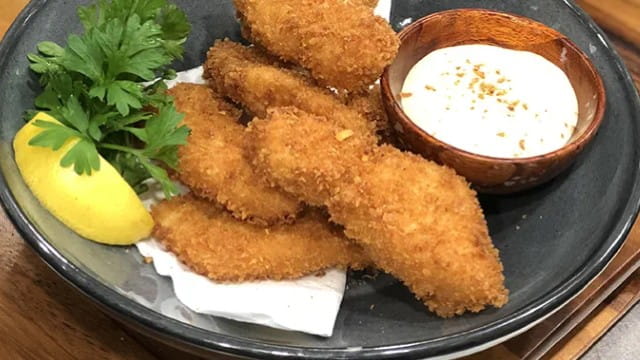 Fried Rockfish Bites With Seafood Aioli