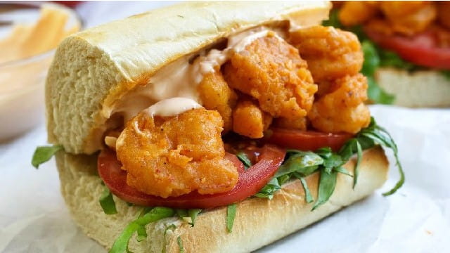 Shrimp Po'boy With Remoulade Mustard
