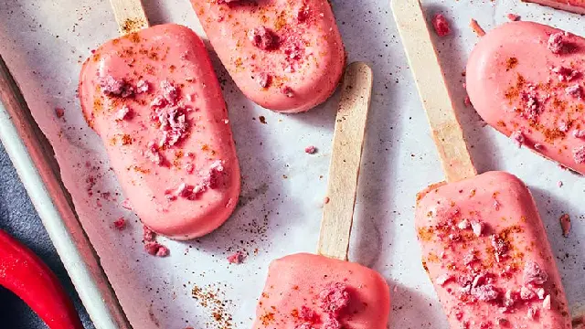 Sweet Heat Raspberry Swirl Ice Cream Bars sweet heat raspberry swirl ice cream