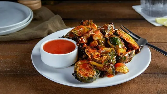 Smoky Honey Buffalo Brussels Sprout Wings Smoky Honey Buffalo Brussels Sprout Wings