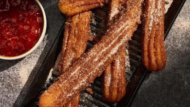 Churros With Pineapple Gochujang Sauce churros-640x360