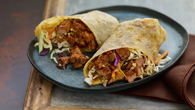 Asian Egg Crepes With Pork & Carolina Sauce Asian Egg Crepes With Pork & Carolina Sauce