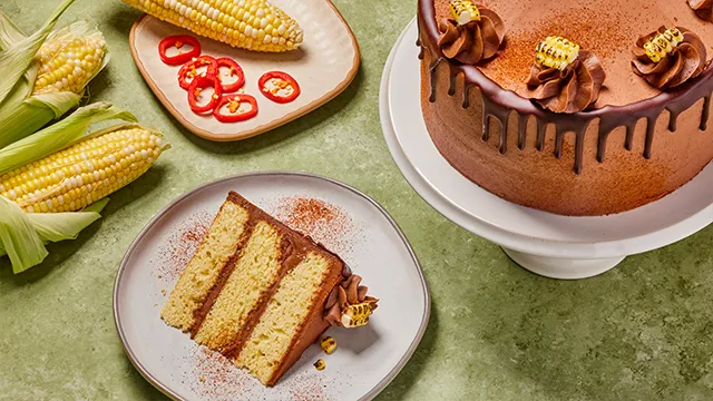 Sweet Corn Cake with Spicy Chocolate Buttercream Sweet Corn Cake with Spicy Chocolate Buttercream