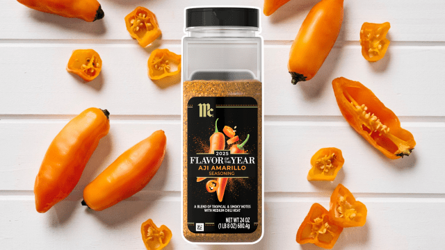 aji amarillo seasoning on a bed of aji amarillo peppers