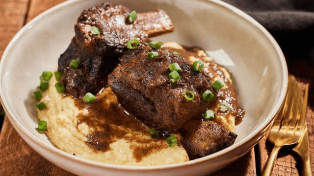 Jerk Braised Short Ribs with Cheesy Grits