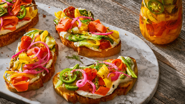 Pickled Veggie Toast