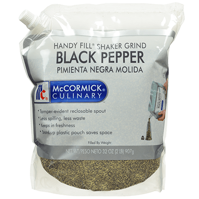 McCormick Culinary Black Pepper Shaker Grind Handy Fill