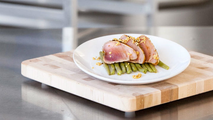 Albacore Tuna with Pickled Beans and Sweet Mustard