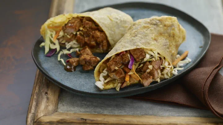 Asian Egg Crepes with Pork and Carolina Sauce