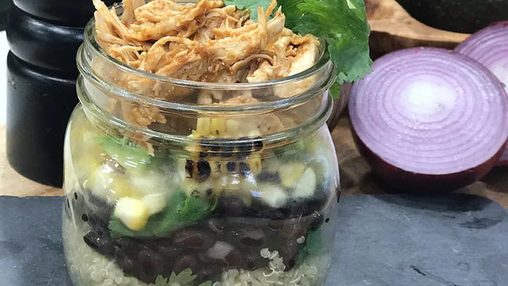 Barbecue Chicken Quinoa and Black Bean Bowl