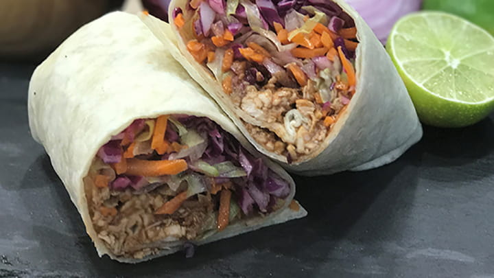 Barbecue Turkey and Cumin Slaw Wrap