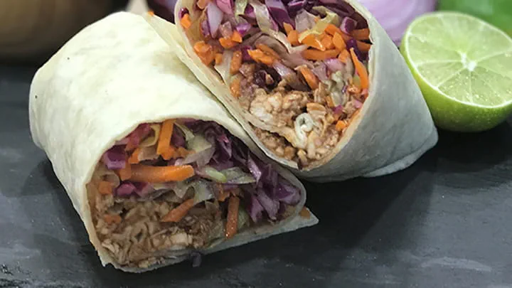 Barbecue Turkey and Cumin Slaw Wrap