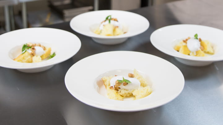 Berbere Sponge Cake with Coconut Milk Sorbet