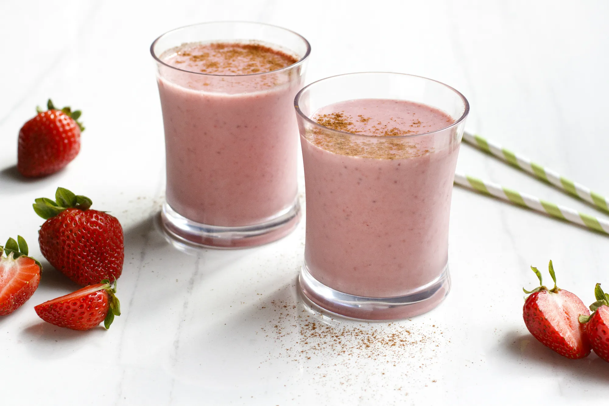 Strawberry Coconut Milk Smoothie