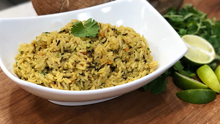 Green Curry Coconut Creole Rice