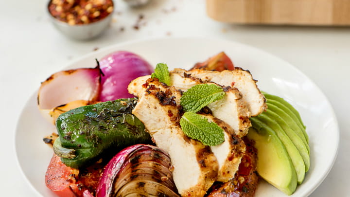 Grilled Chicken and Charred Tomato Salad