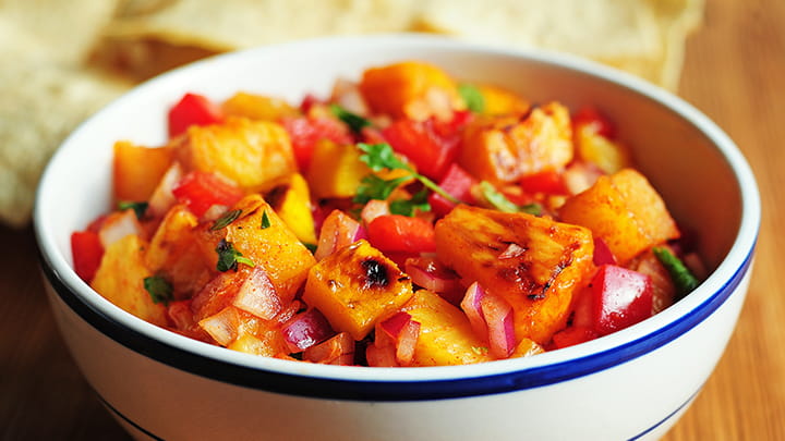 Smoked Paprika Grilled Tequila Lime Fruit Salsa