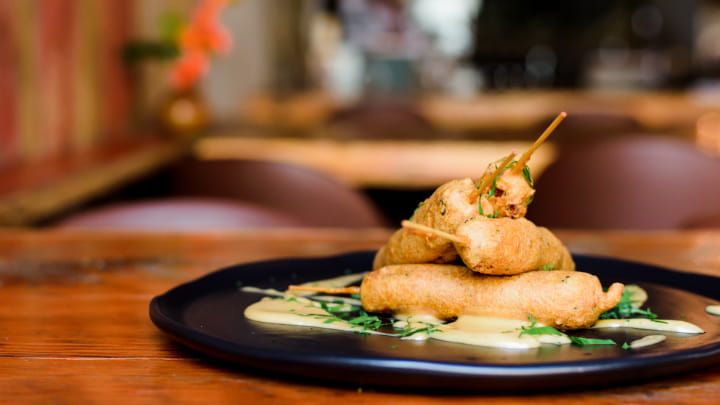 Mortadella Corn Dogs