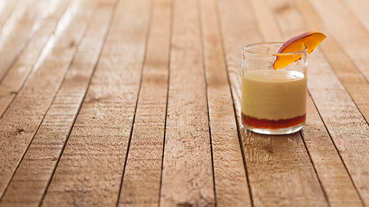 Peach and Vanilla Brulee Cocktail
