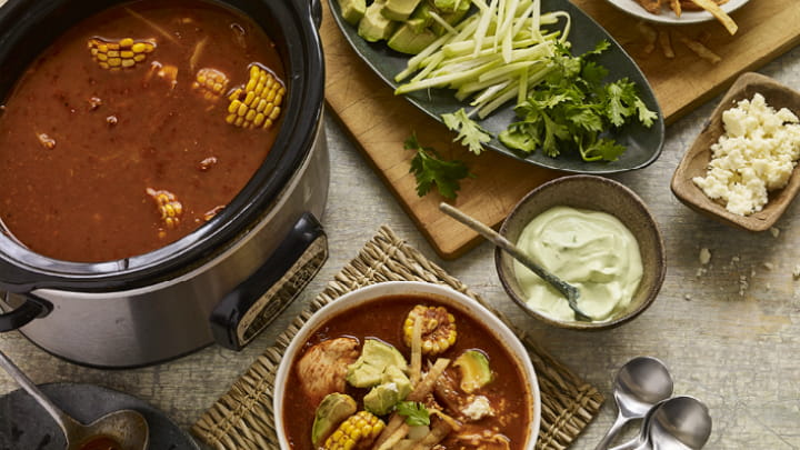Puebla Hot Pot Broth with Avocado Crema