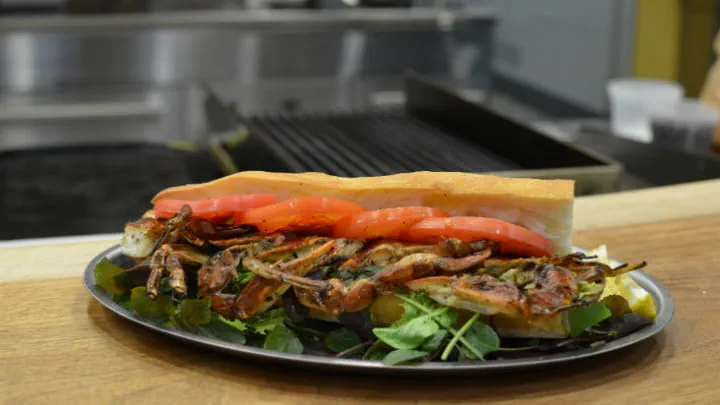 Grilled Soft Shell Crab Po Boy