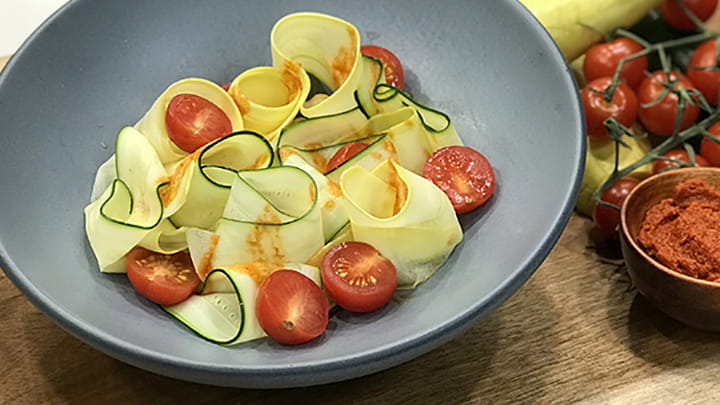 Squash Ribbon Salad with Red Curry Vinaigrette