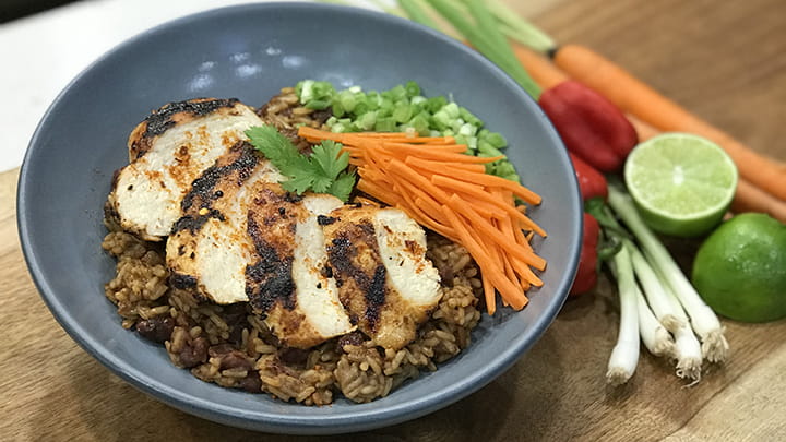Sriracha Chicken Bibimbap Rice Bowl