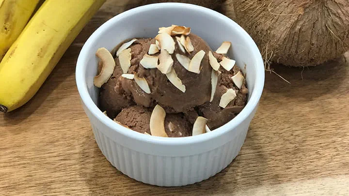 Vegan Chocolate Banana Coconut Ice Cream