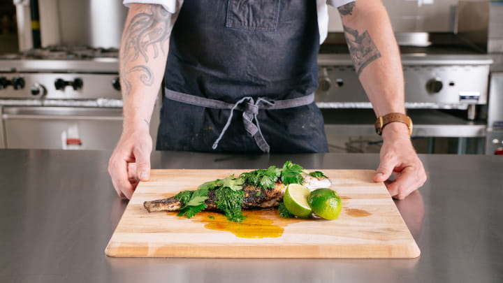 Whole Grilled Fish with Jalapeno Salsa Verde