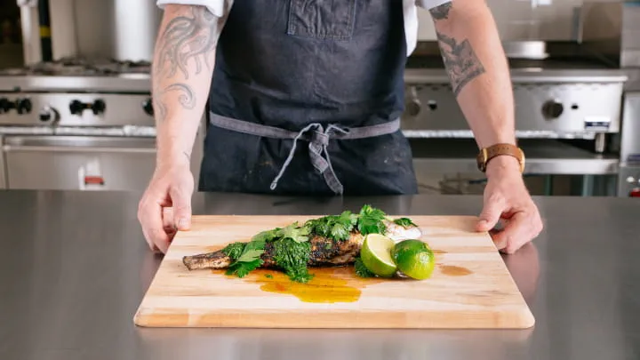 Whole Grilled Fish with Jalapeno Salsa Verde