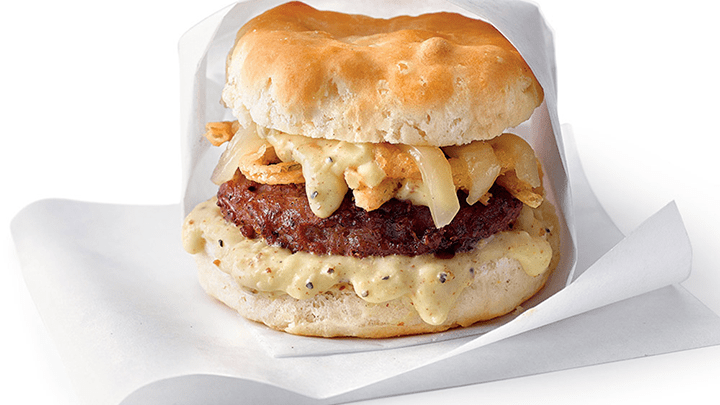 Sausage Biscuit with Country Mustard Gravy