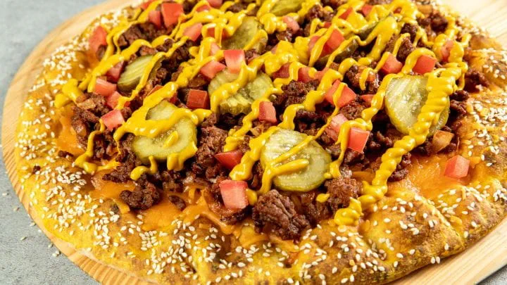 All American Bacon Cheeseburger Pizza