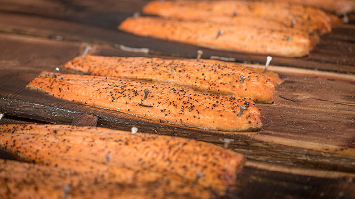 Grilled Salmon with Bourbon BBQ Glaze