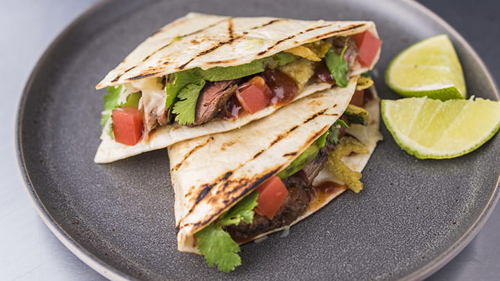 Mesquite BBQ Skirt Steak Quesadilla