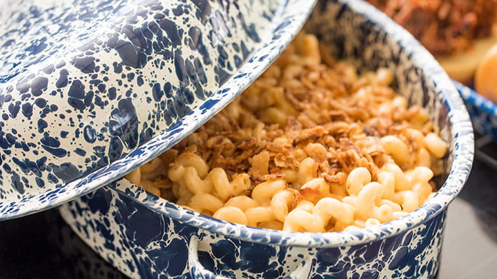 Smoky BBQd Mushroom Mac and Cheese