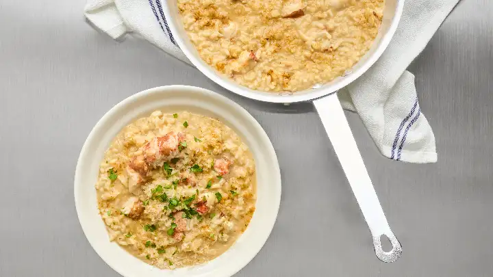 Old Bay Brown Butter Lobster Risotto