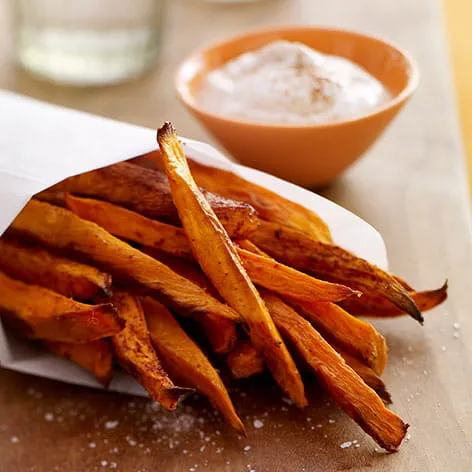 Baked Sweet Potato Fries with Honey Spice Dip
