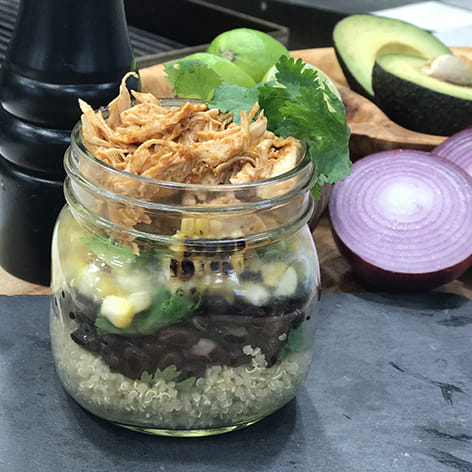 Barbecue Chicken Quinoa and Black Bean Bowl