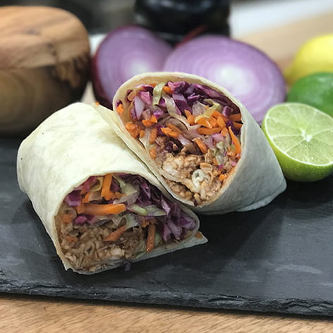 Barbecue Turkey and Cumin Slaw Wrap