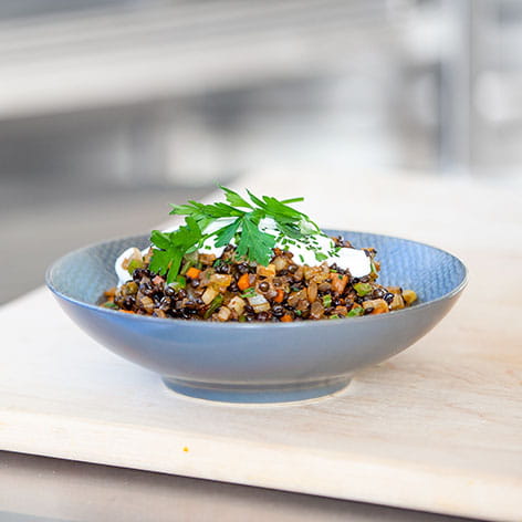 Braised Beluga Lentils and Fennel
