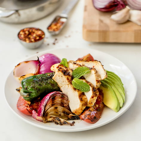 Grilled Chicken and Charred Tomato Salad