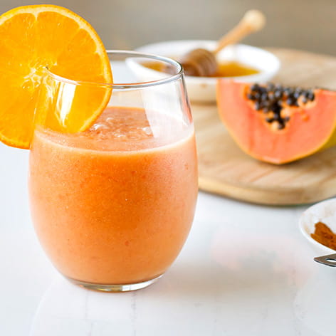 Orange Papaya and Coconut Smoothie