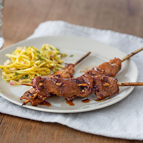 Pinoy Pork BBQ with Green Mango Slaw