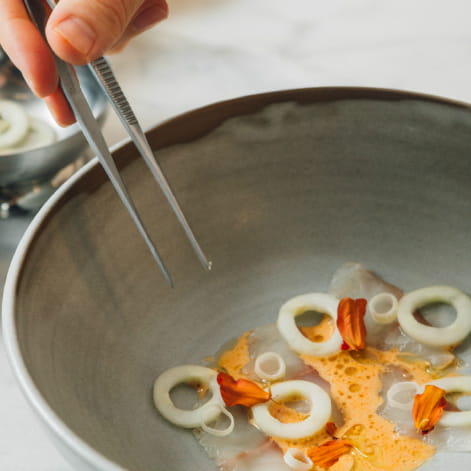 Sea Bream Ceviche with Red Curry and Coconut